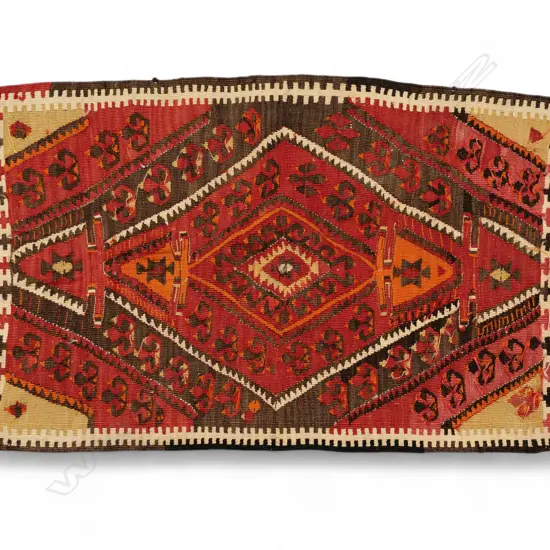Kurdish flatweave wool rug,